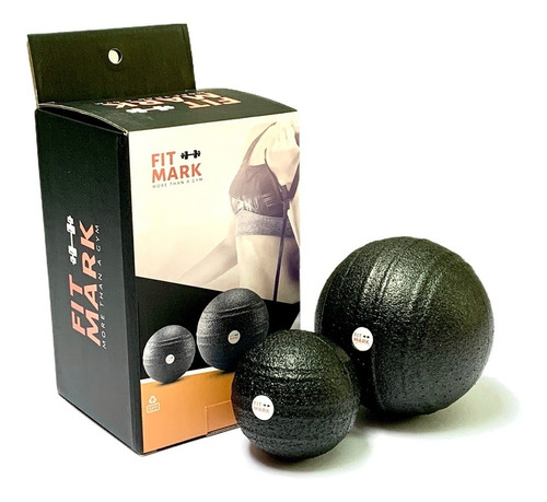 Pelota Bola Masajes Pilates Estimulacion Masajeadora Maciza Color Negro