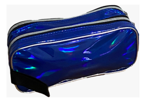 Lapicera Escolar 2 Cierres Colores Lentejuelas Reversible