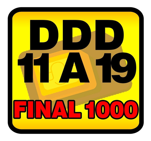 Numeros Facil Memorizacao - Ddd 11 A 19 - Final 1000