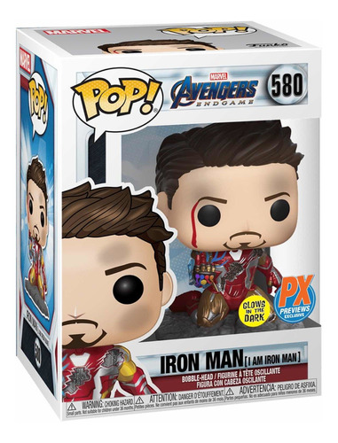 Funko Pop 580 Iron Man Px Glow In The Dark