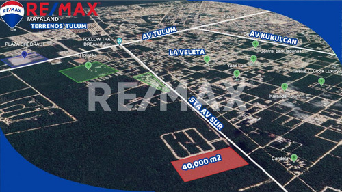 En Venta 4 Hectareas Juntas En Region 12 Sobre La 5ta Av De Tulum