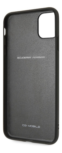 Capa Ferrari Raya Carbon compatível com iPhone 11 Pro Max, cor preta