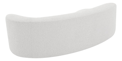 Divã Recamier Orgânico Tokyo 180cm Lado Esquerdo Bouclé Cor Branco