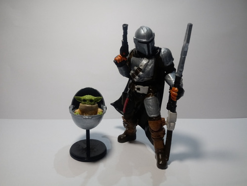 Mandalorian + Yoda Baby - Star Wars - Impresión 3d