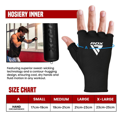 Rdx Y Boxeo Vendas Guantes Mma Protector Puño Vendajes