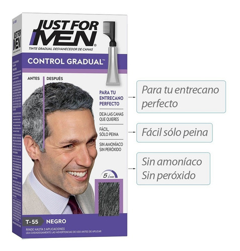 Pack X3 Just For Men Control Gradual Negro