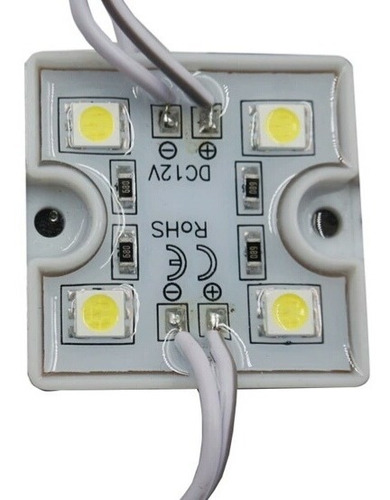 Modulo Led 5050 X4 12v Dc 120° Blanco Exterior Supli Avisos