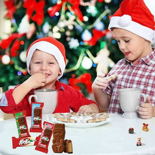 Kitkat Santa Chocolate 60 Unidades - Dulces Navideños