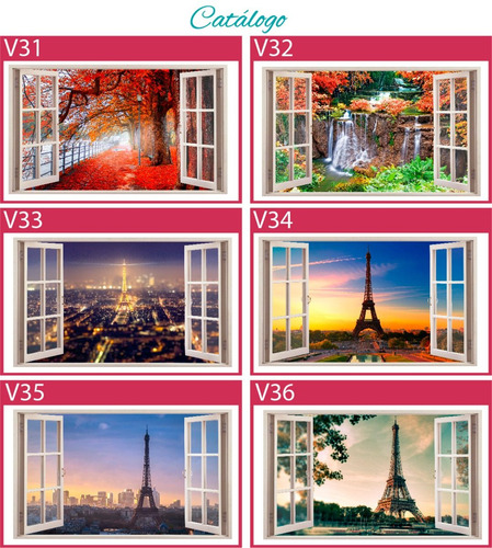 Imagen 8 de 9 de Vinilos Decorativos Ventana 3d