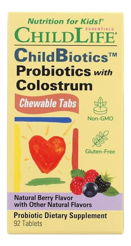 Childlife Essentials Probióticos Childbiotics Con Calostro 