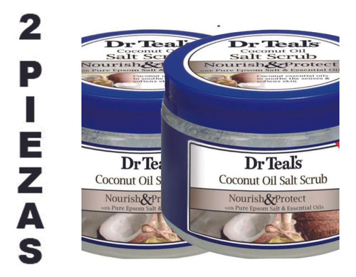 Exfoliante Corporal Dr. Teal's Coconut Oil Sal Scrub 454 G,2