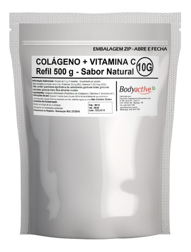Colágeno Hidrolisado Com Vitamina C Em Pó 2 Kg 100% Puro