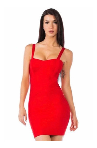 Vestido Bandagem / Vermelho Pronta Entrega