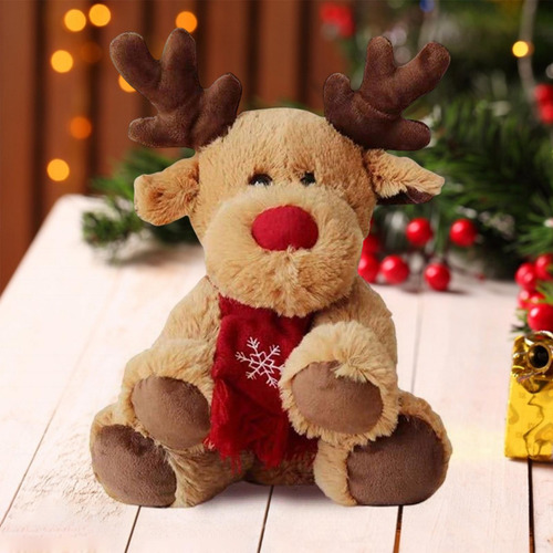Bonito Muñeco De Peluche Navideño, Muñeco De Reno, Animal