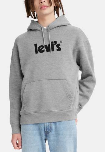 Polerón Hombre Liso Logo Gris Levis 38821-0088