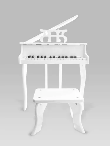 Piano de Madeira Acústico Infantil com 30 Teclas Custom Branco