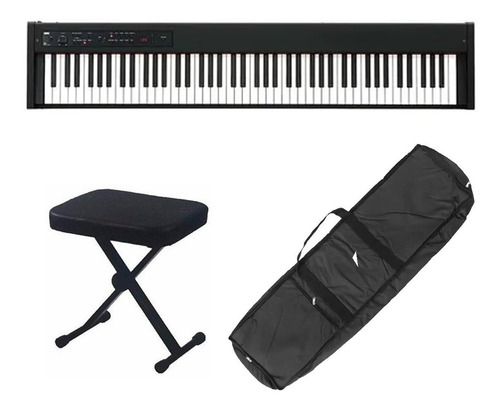 Korg Piano Electrico Digital D1 Rh3 Negro Funda Banqueta