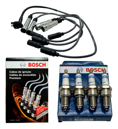 Vela + Cabo Bosch Sp04 Escort G1 1.8 8v Gasolina Gnv 90cv