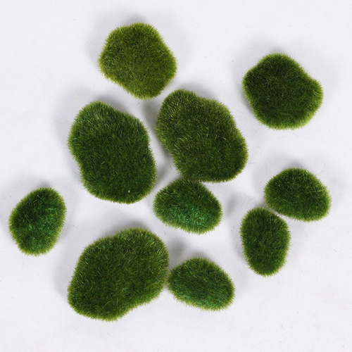 10 Piezas De Rocas De Artificiales, Bolas De Verde De