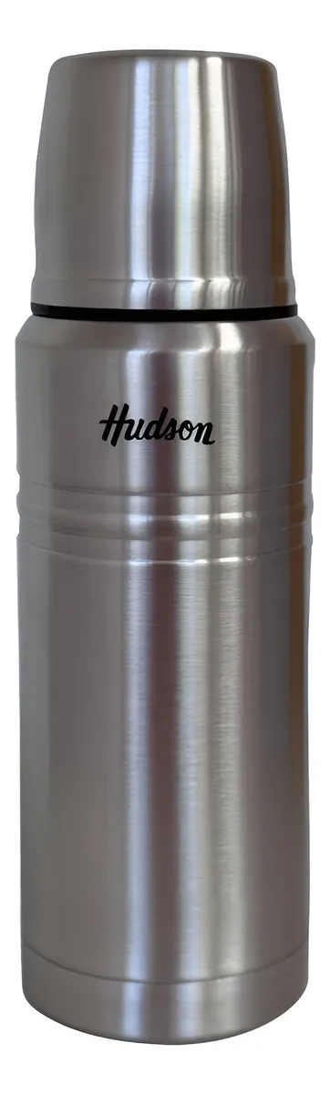 Termo De 750 Ml Acero Inoxidable Acabado Acero Pulido Hudson Plateado