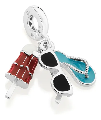 Berloque Rommanel Prata 925 Com Zircônias Para Pulseira