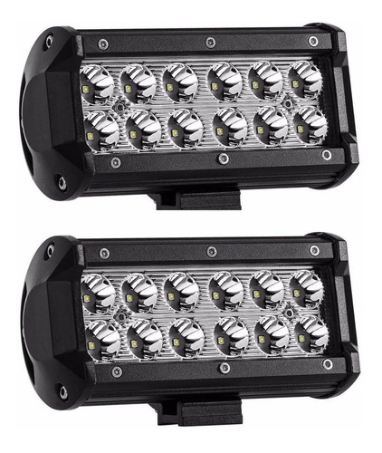 Pack 2 Foco Led 36w Barra Neblinero Auto 12 Led /q057