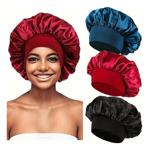 Gorro De Ducha Clásico De Color Liso Para Adulto 3 Pieza