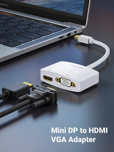Imagen 3 de 8 de Cable Adaptador De Vídeo Ugreen Mini Dp A Hdmi/vga
