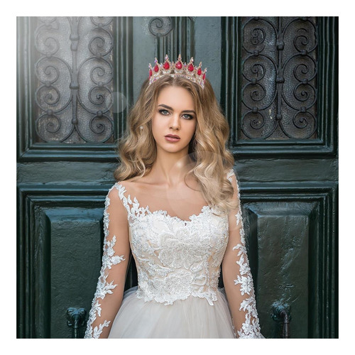 Corona De Reina Coronas Y Tiaras De Boda Con Diamantes De El Corona Blanca Dorada.
