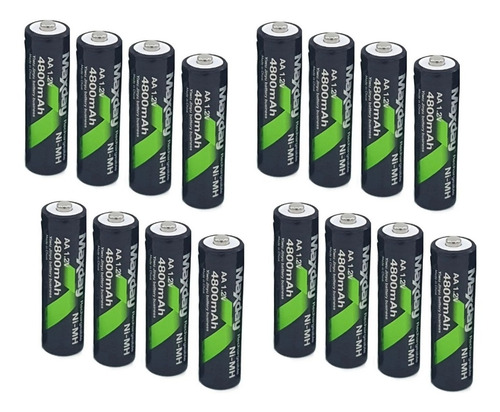 Imagen 2 de 2 de Pack X16 Pilas Recargables Aa Pilas Aa Recargables 4800mah