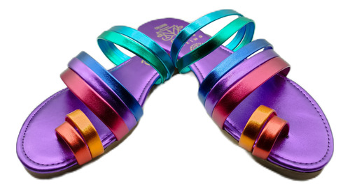 Sandalias Para Mujer Color Morado Diseño Moda Juvenil