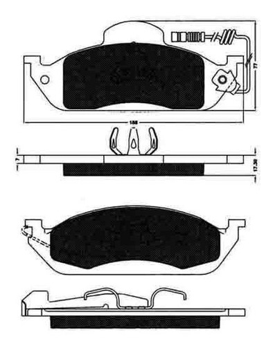 Pastilla De Freno Mercedes Benz --clase Ml 230-270-320-430 4
