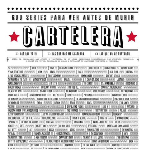 Imagen 1 de 8 de Cartelera De 600 Series Para Ver Antes De Morir!