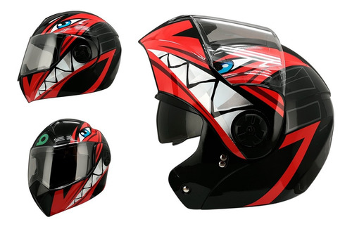 Imagen 1 de 6 de Casco Abatible Ghira Gh1000 Subtex Gafas Certificado Dot
