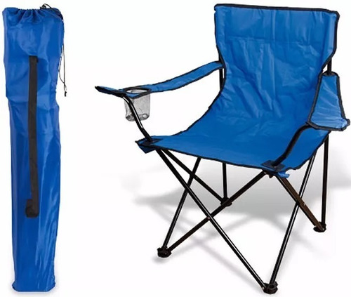 Sillon Director De Camping Con Apoyabrazos Y Posavasos Funda