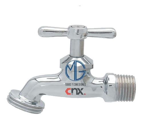Cnx Vnc13 Llave Nariz Jardin 1/2 Laton Reforzado Cromada 8pz