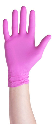 Guantes De Nitrilo Rosa Mediglove X10 Cajas Dentista Medico Color Rosa L Talle L Unidades Por Envase 100