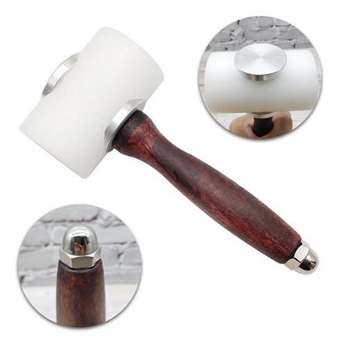 Martillo De Nailon De 50 Mm, Mango De Madera, Herramientas
