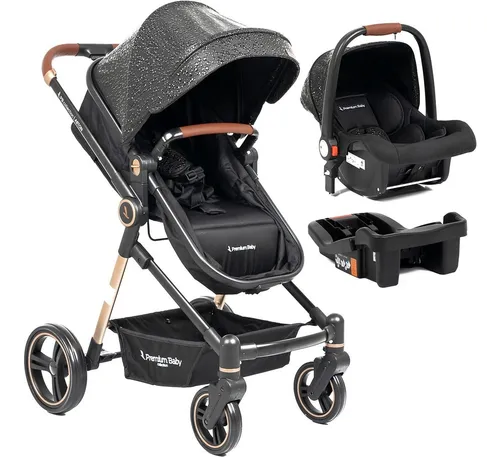 Premium Baby Company - Cochecito Premium Baby Collection Aston 3 en 1 color  Black Zig Zag