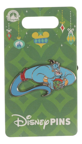 Pin Navideño Disney Store Aladdin Genio Original Exclusivo 