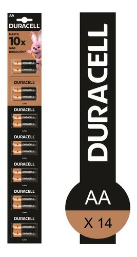 Duracell Pilas Aa Alcalina Pack X 14 Unidades