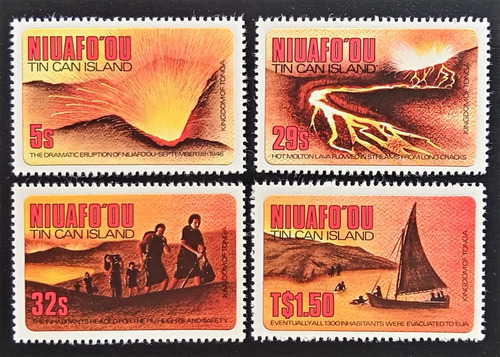 Tonga Niuafo'ou, Serie Sc 23-26 Erupción 1983 Mint L18163