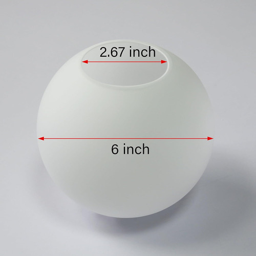 Globos De Vidrio Blanco Leche De 15 Cm Para Accesorios De Lu
