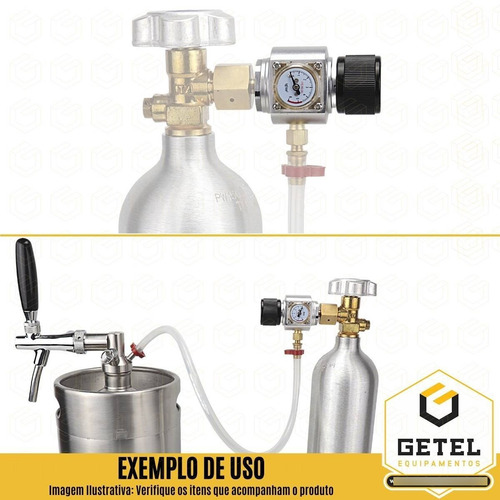 Mini-reguladora Profissional De Co2 - Rosca 3/8 Capsula