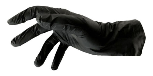 Luvas descartáveis Vabene Viniflex cor preto tamanho G de elastômero termoplástico x 100 unidades