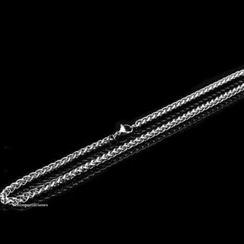 Cadena Acero Modelo Espiga 60cm - Premium Collar, Colgante