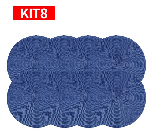Set De 8 Mesas Redondas Americanas Sousplat Supla De 39 Cm
