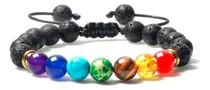 Comprar Pulseras Hombre Mujer Cuerda  7 Chakras Piedra Lava