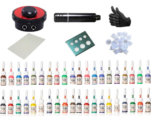 One Tattoo World - Kit De Maquina De Tatuaje Rotativa, Guant