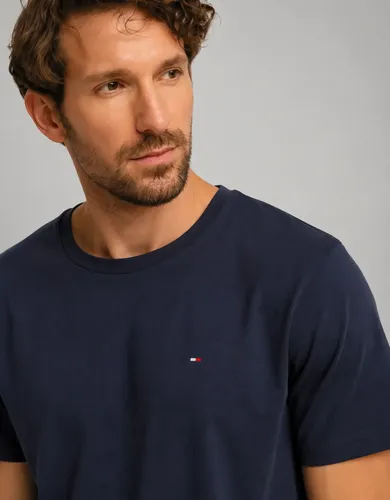 MLB 5189800704 Camiseta Tommy Hilfiger Masculina Azul Marinho Algodo JM